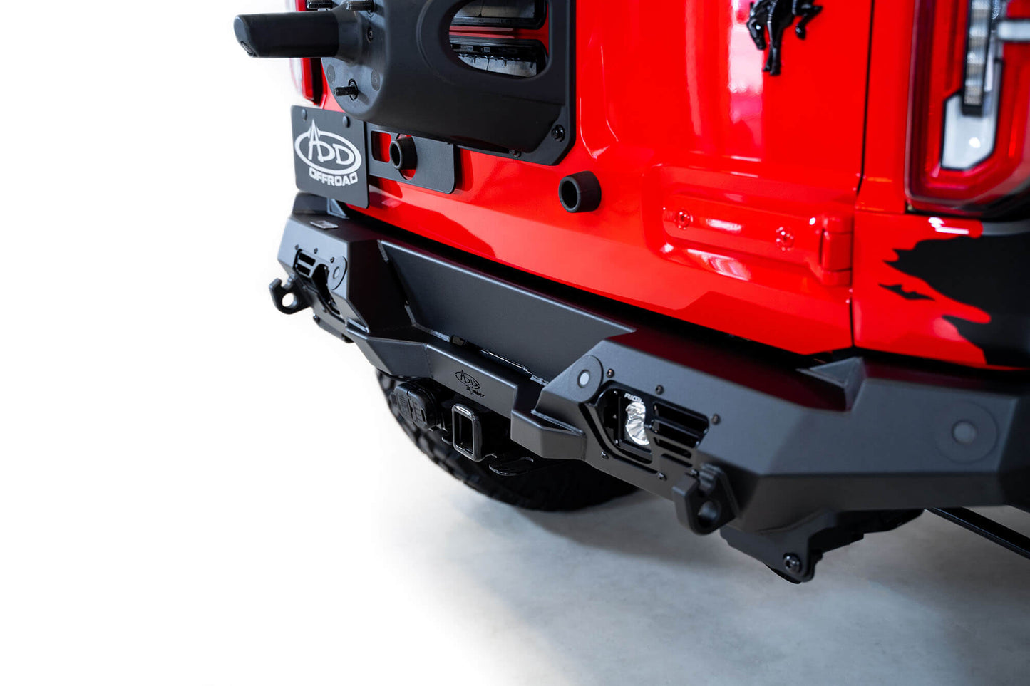 Installed on Car ADD Ford Bomber Rear Bumper | 2021-2023 Bronco