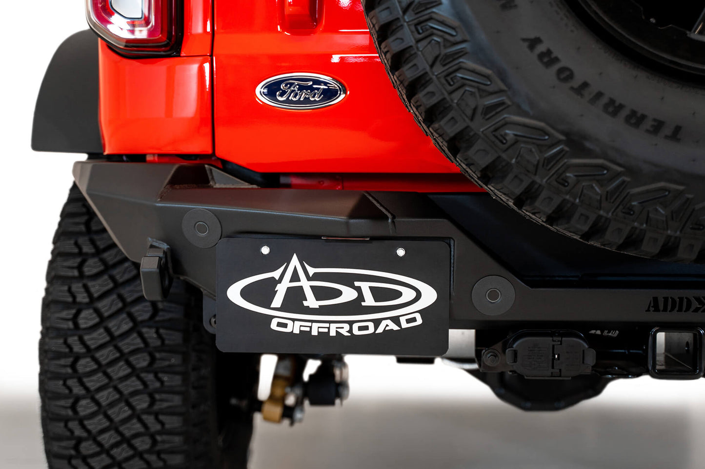 ADD Logo on ADD Ford Rock Fighter Rear Bumper | 2021-2023 Bronco