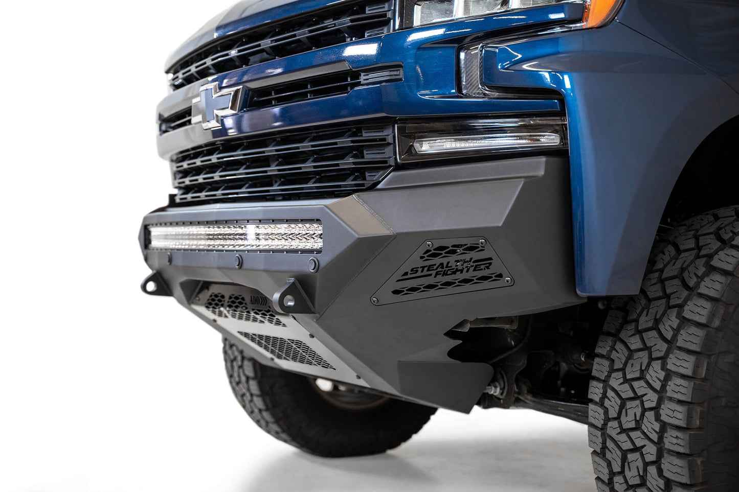 Installed on Car ADD Stealth Fighter Front Bumper | 2019-2021 Chevy Silverado 1500