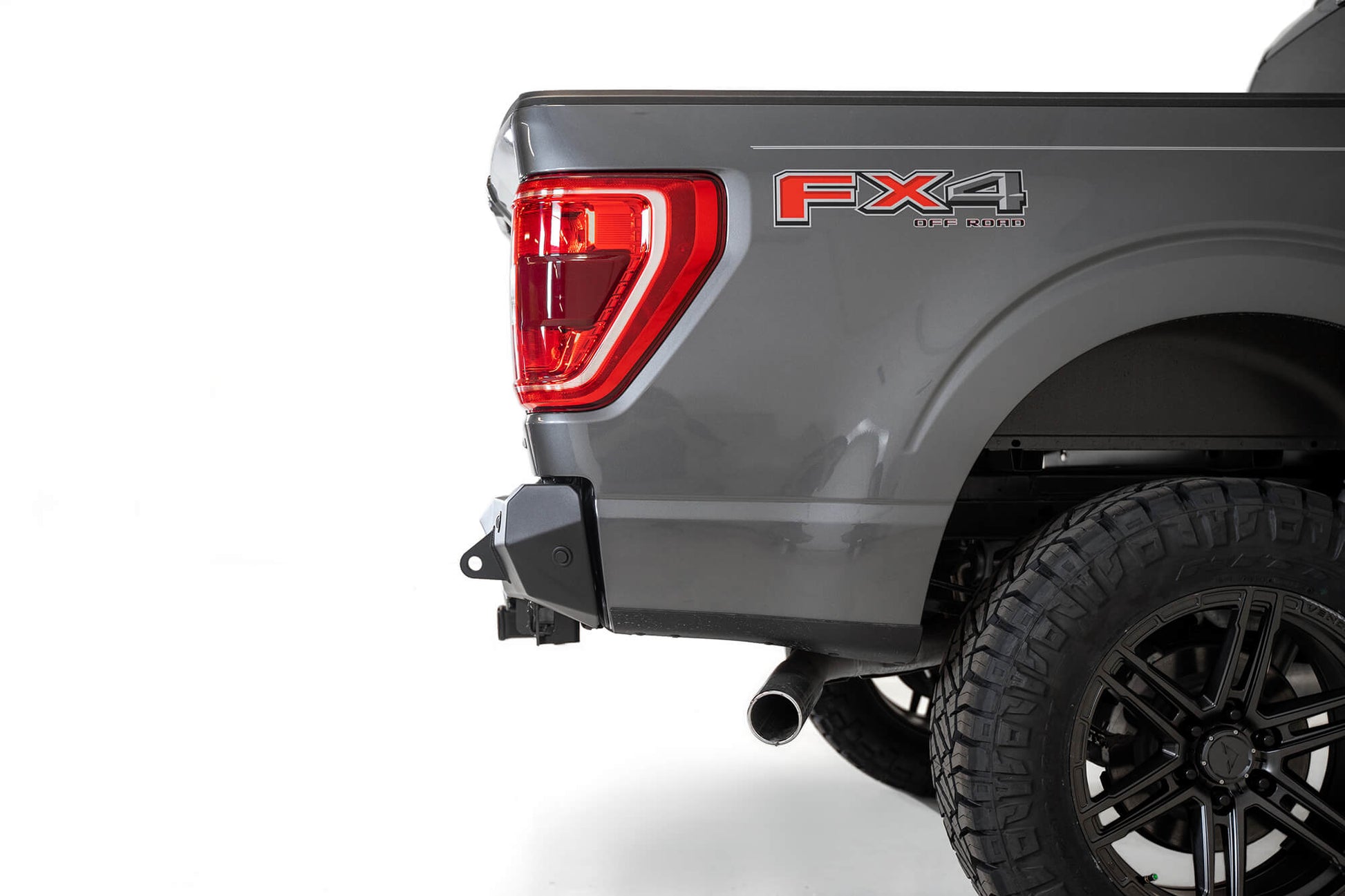 Installed on Car View from Side ADD 2021-2023 Ford F-150 Stealth Fighter Rear Bumper