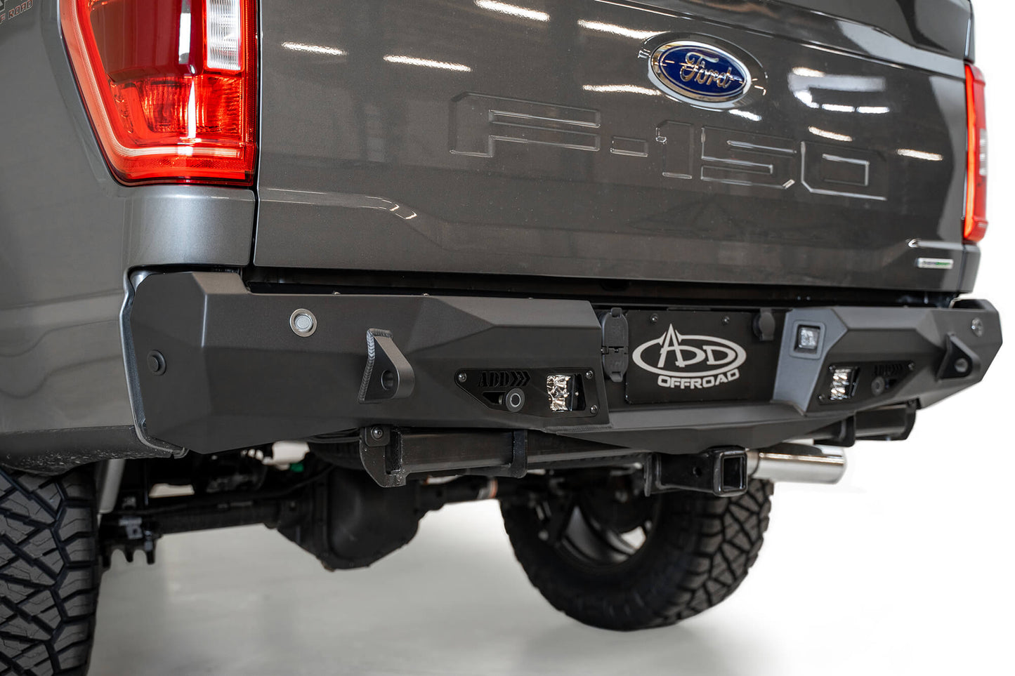 Installed on Car ADD 2021-2023 Ford F-150 Stealth Fighter Rear Bumper