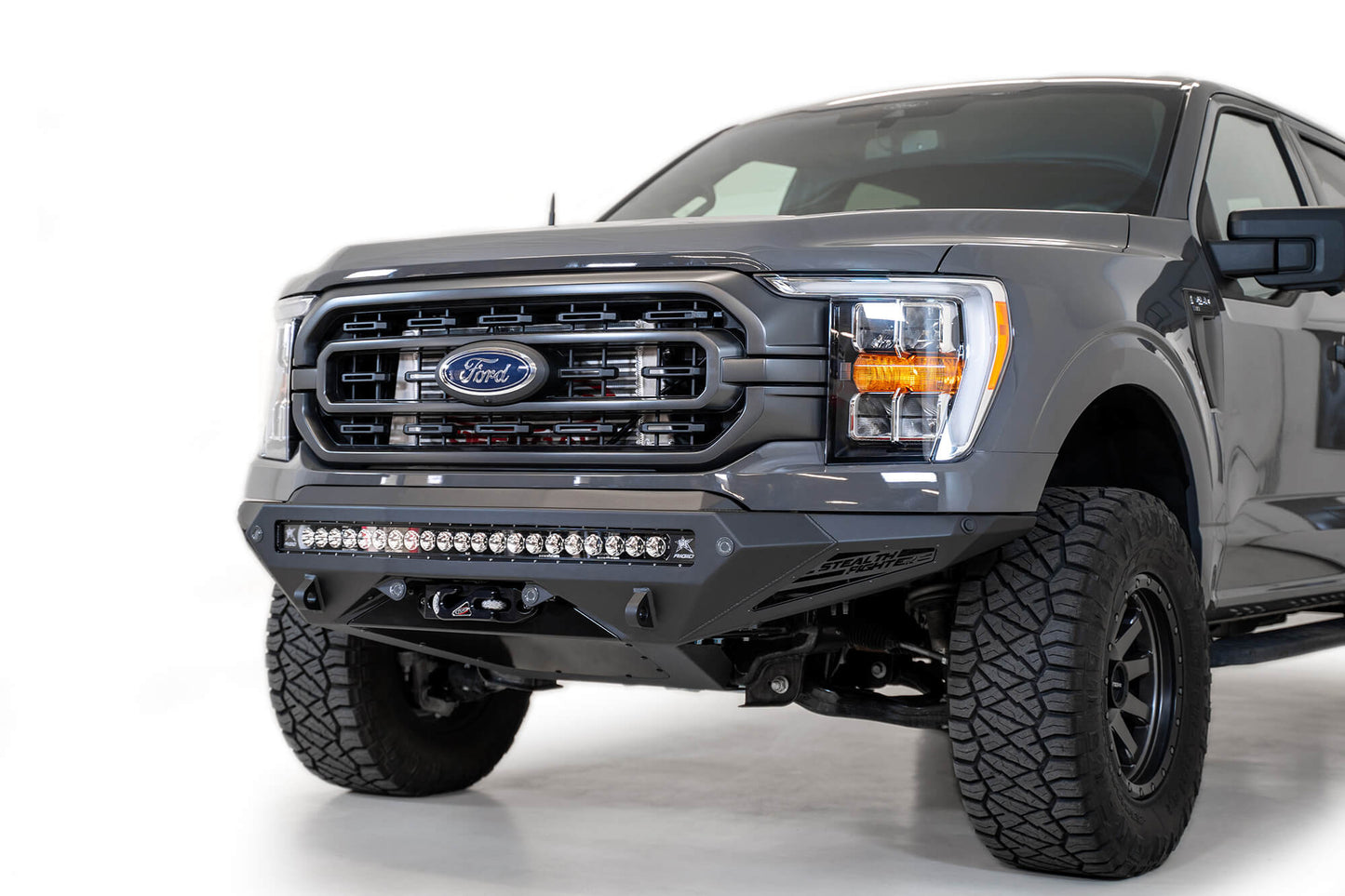 Installed on Car ADD Stealth Fighter Winch Front Bumper | 2021-2023 Ford F-150