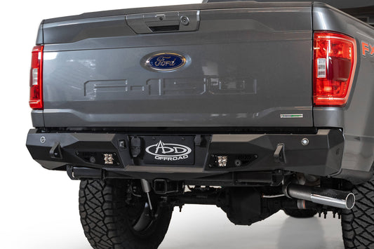 Installed on Car ADD Ford Stealth Fighter Rear Bumper | 2021-2023 F-150