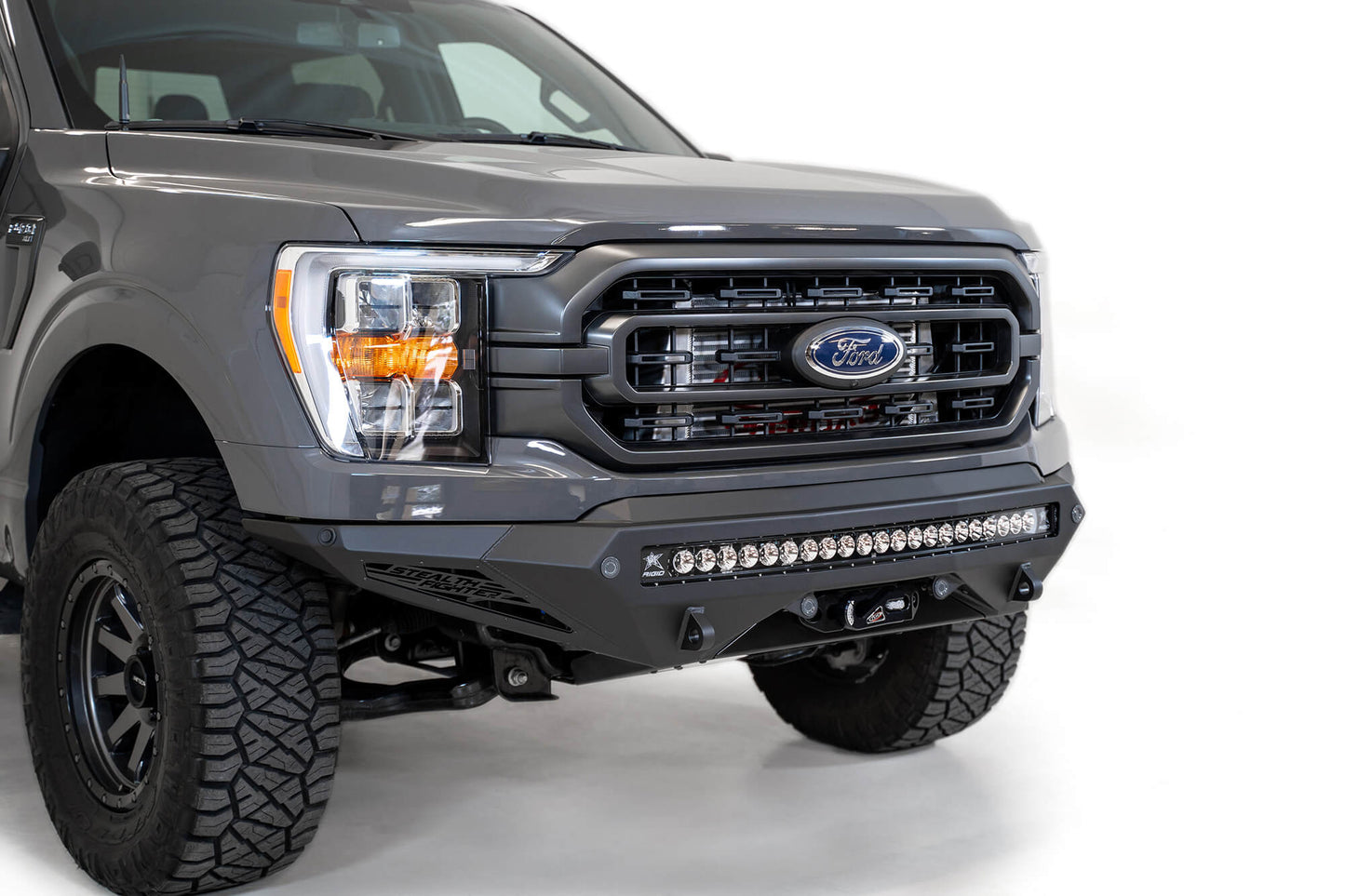 Installed on Car ADD Stealth Fighter Winch Front Bumper | 2021-2023 Ford F-150