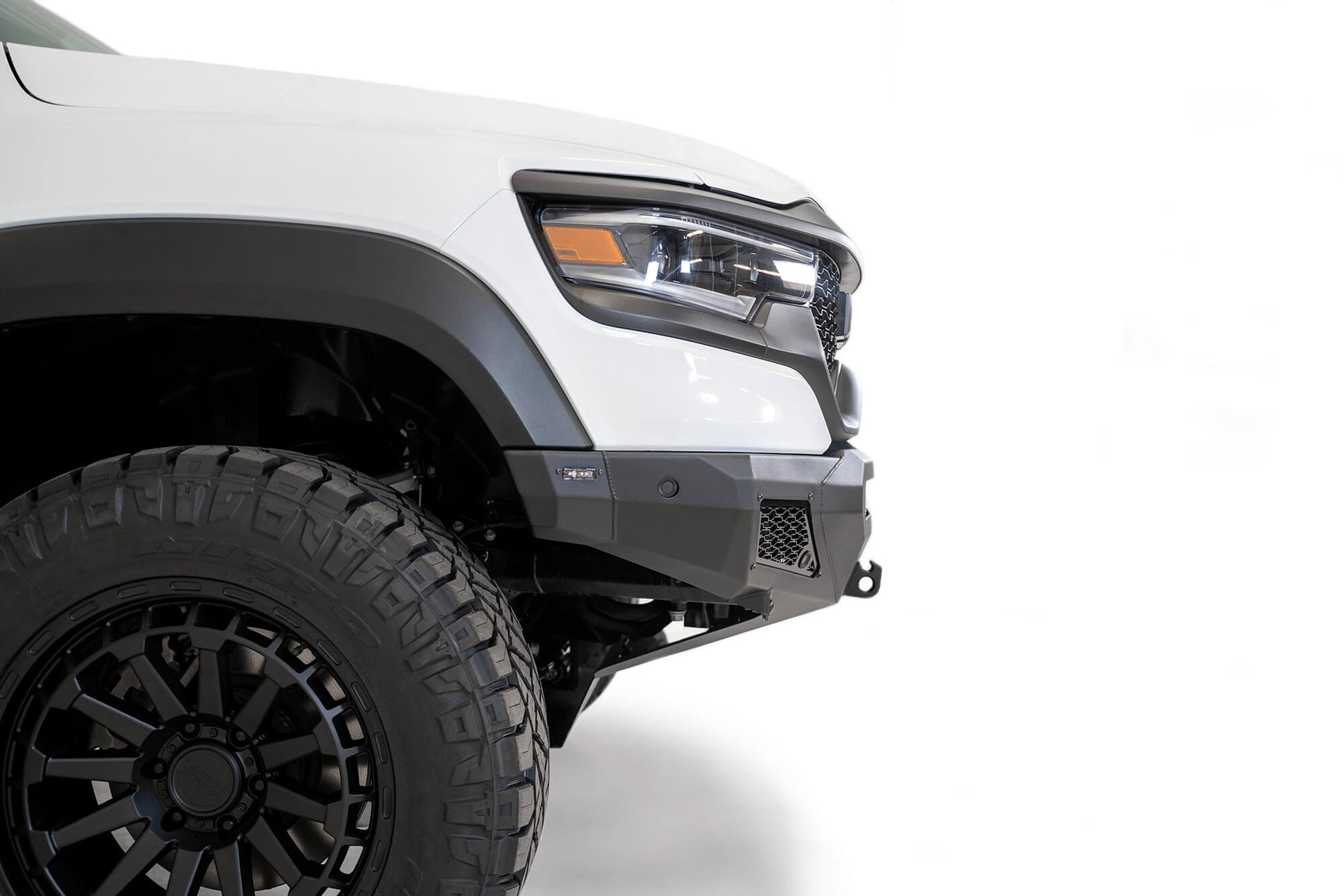 Side View of Installed ADD Stealth Fighter Front Bumper | 2021-2023 RAM 1500 TRX