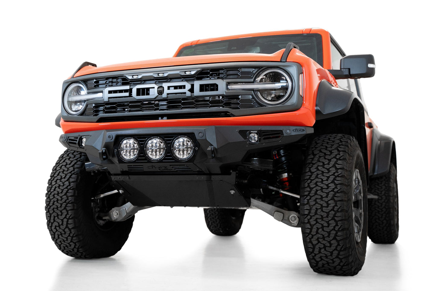 Installed on Car ADD Ford Bomber Front Bumper (Rigid) | 2022-2023 Bronco Raptor