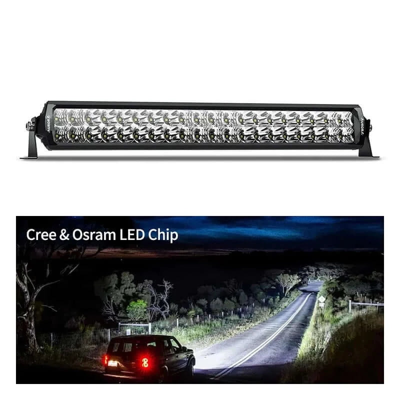Double Row Screwless Light Bar Uncle Sam's Road 20'' White 