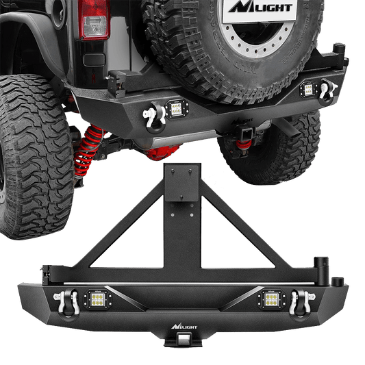 Nilight Rear Bumper Kit For 2007-2018 Jeep Wrangler JK & Unlimited