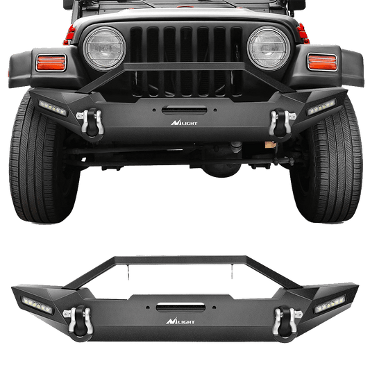 Nilight Front Bumper Kit For 1987-2006 Jeep Wrangler TJ YJ