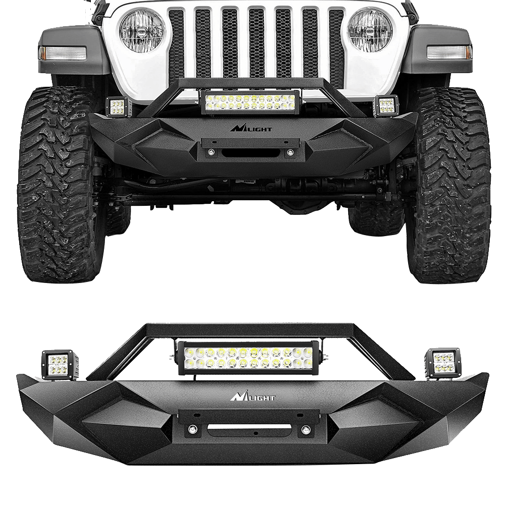 Nilight Front Bumper Kit For 2018-2023 Jeep Wrangler JL