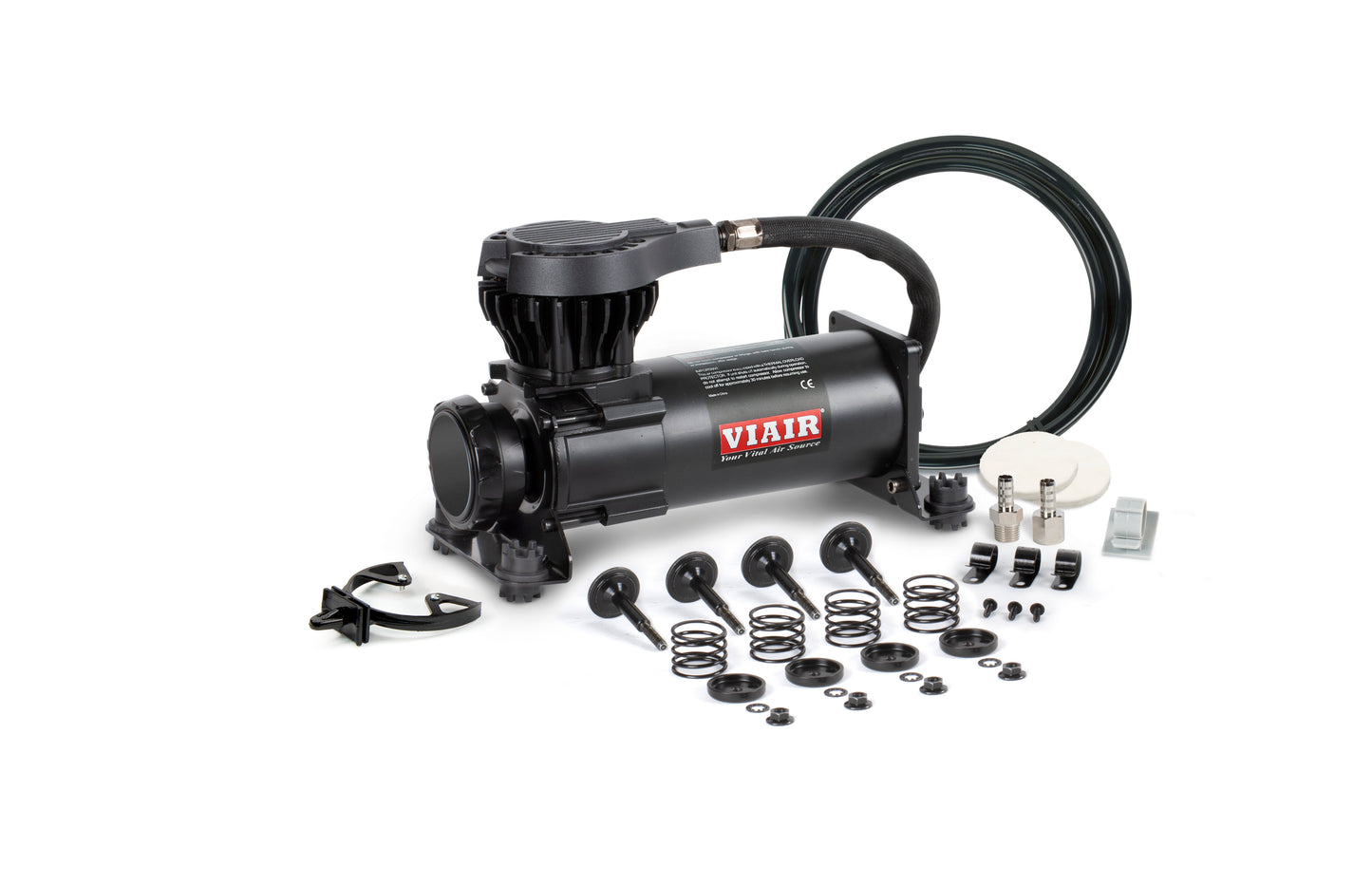 VIAIR 310 Stealth Series Single Compressor Kit (12V, 100% Duty @100 PSI, 50% Duty @200 PSI, Sealed IP67) CE, RoHS, REACH