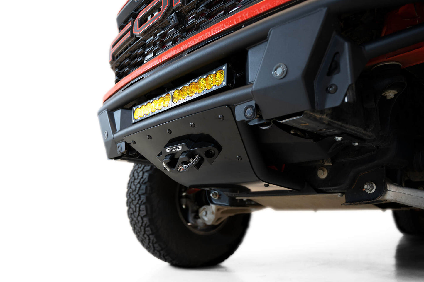 Installed on Car ADD Ford Pro Bolt-On Winch Kit | 2021-2023 F-150 Raptor