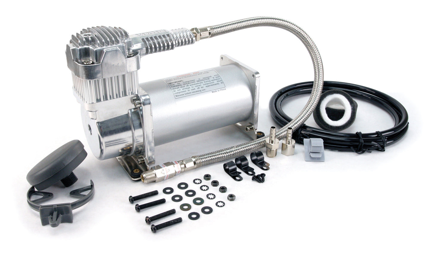 VIAIR 400C Silver Compressor Kit (12V, 33% Duty, Sealed IP67) CE, REACH, RoHS