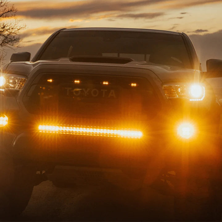 Heretics Toyota Tacoma - Behind The Grille - 30 Inch Light Bar - Amber Lens