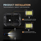 Auxbeam 4pcs 4" LED PODS Combo Beam & Dual A-Pillar Light Lower Windshield Hinge Mounting Brackets