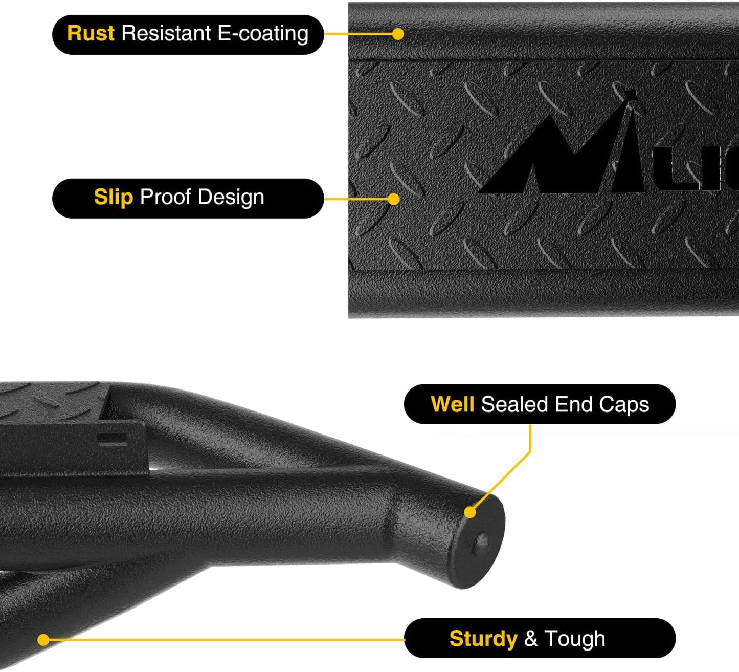 Different Features of Nilight Running Boards For 2007-2018 Wrangler JK & Unlimited 2 Door (Pair)