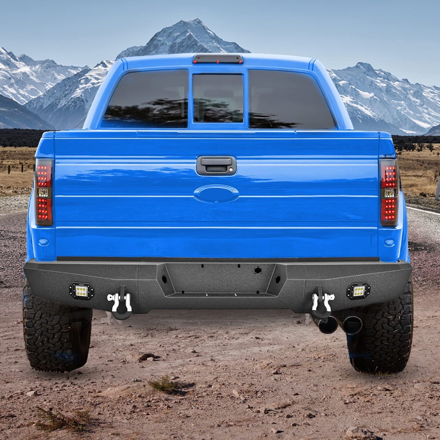 Installed on Car Nilight Rear Step Bumper For 2009-2014 Ford F-150
