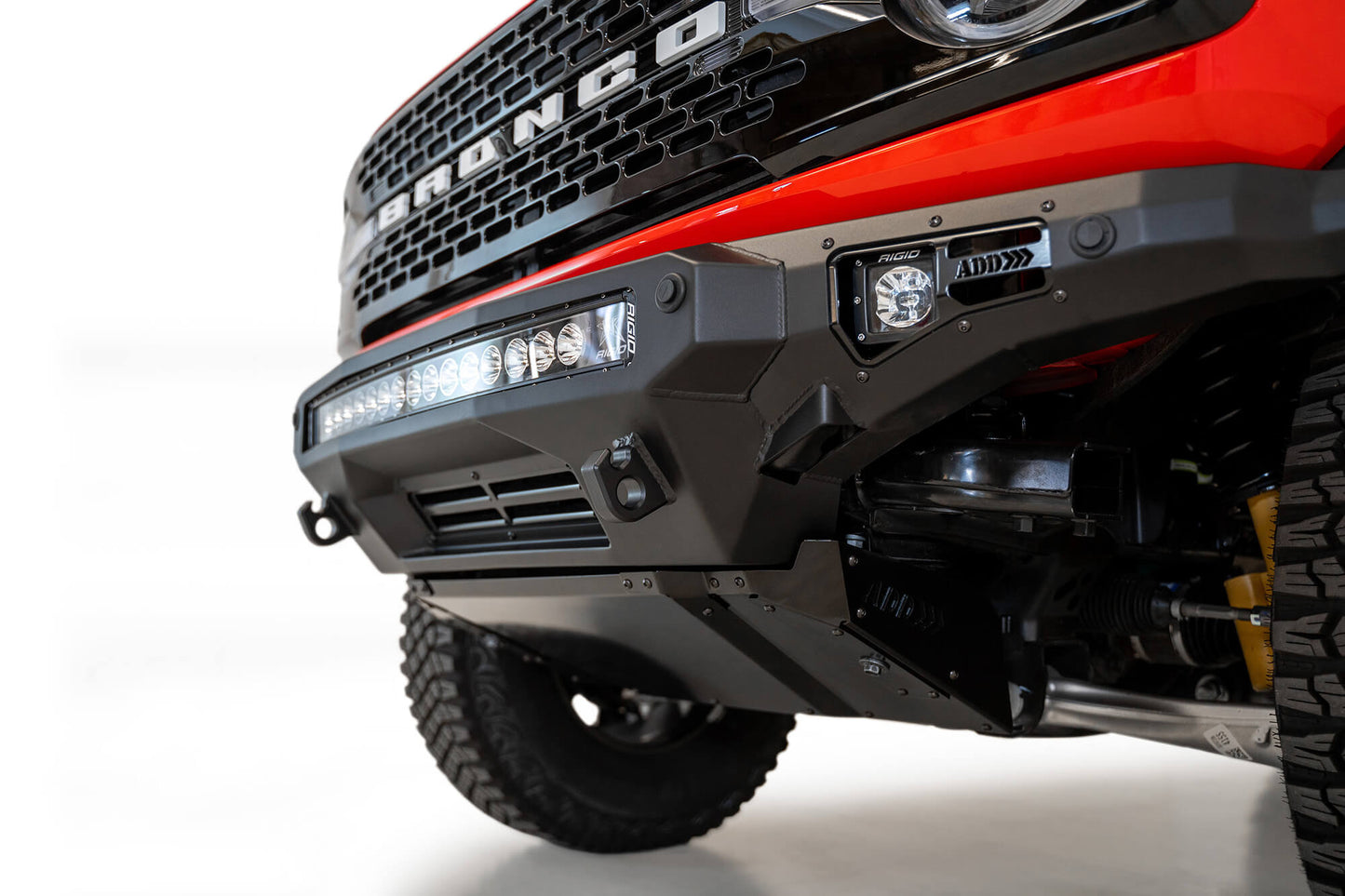 Installed on Car ADD Stealth Fighter Front Skid Plate | 2021-2023 Ford Bronco