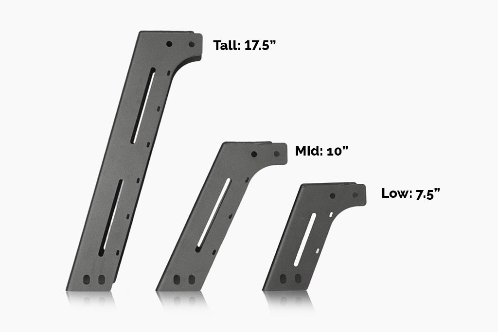 Tall Mid and Low Heights of Cali Raised Overland Bed Rack | 2005-2023 Toyota Tacoma