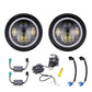 Auxbeam (2PCS/SET) 7 Inch 90W Round Rotating Led Headlight With RGB Halo Ring