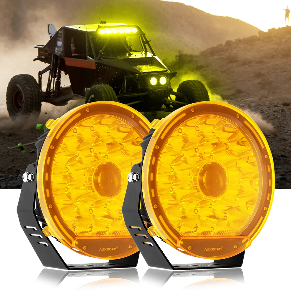 Auxbeam (2pcs/set) 9 INCH 270W 37776LM 360-PRO Series LED Driving Lights+Amber/Black Covers(Optional) for ATV UTV SIDE BY SIDE 4X4