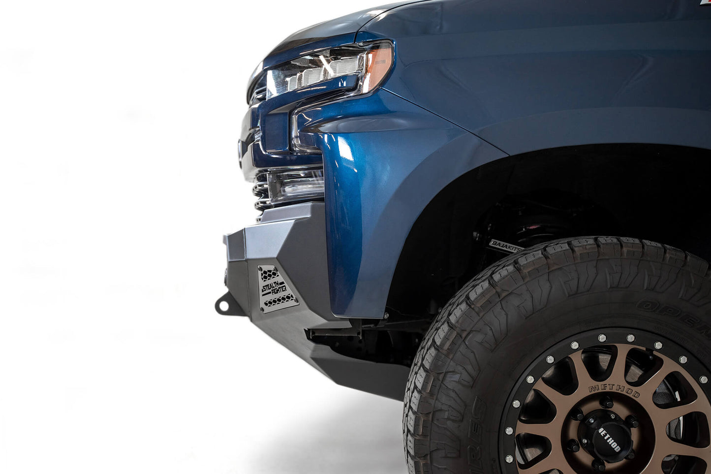 Installed on Car ADD Stealth Fighter Front Bumper | 2019-2021 Chevy Silverado 1500