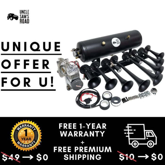 [UNIQUE OFFER] BlazingGlory 3Gal Horn Kit 5-Second Honk Time 