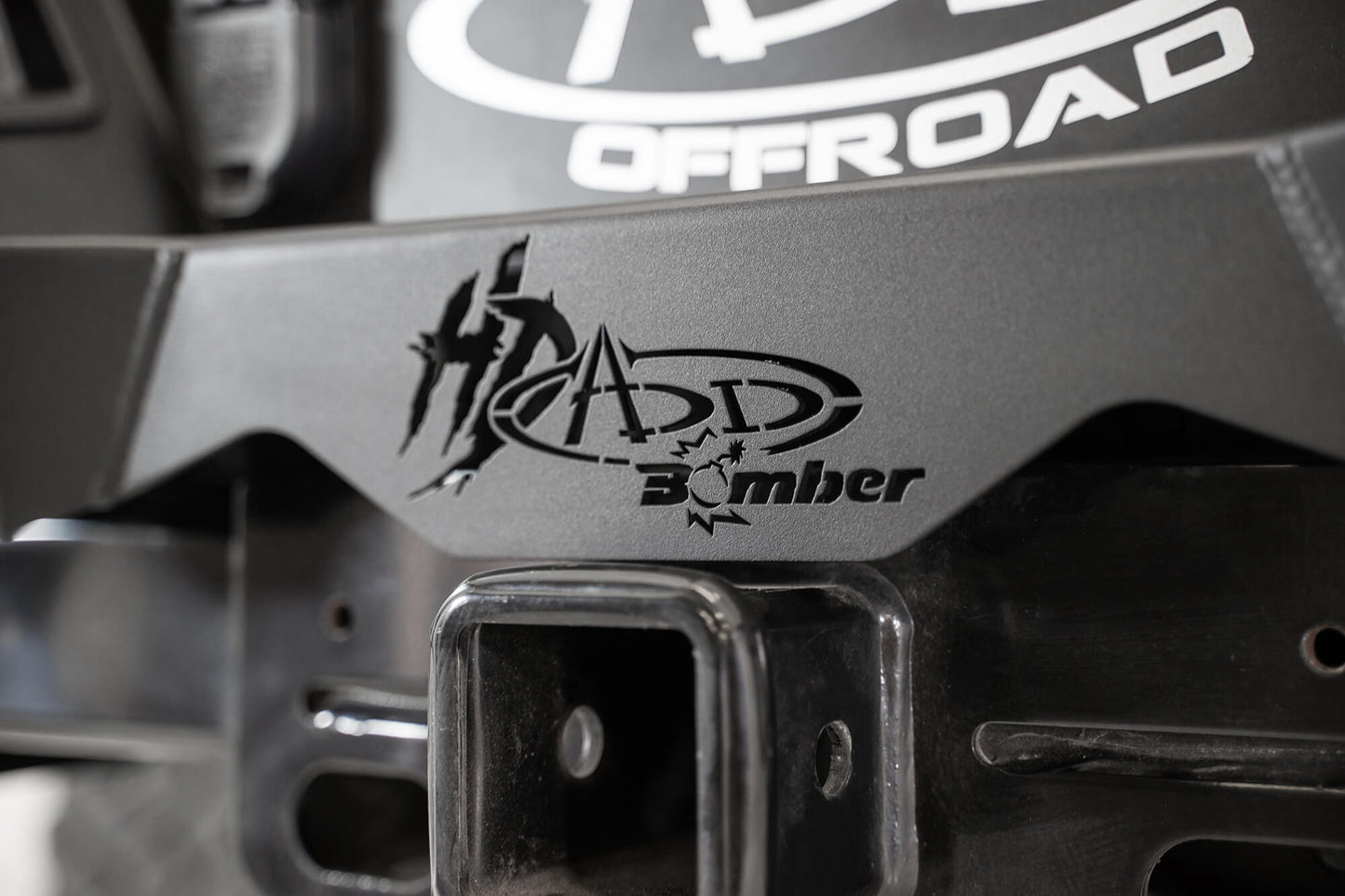 ADD Bomber Logo on ADD Bomber Ford HD Rear Bumper | 2017-2022 Super Duty