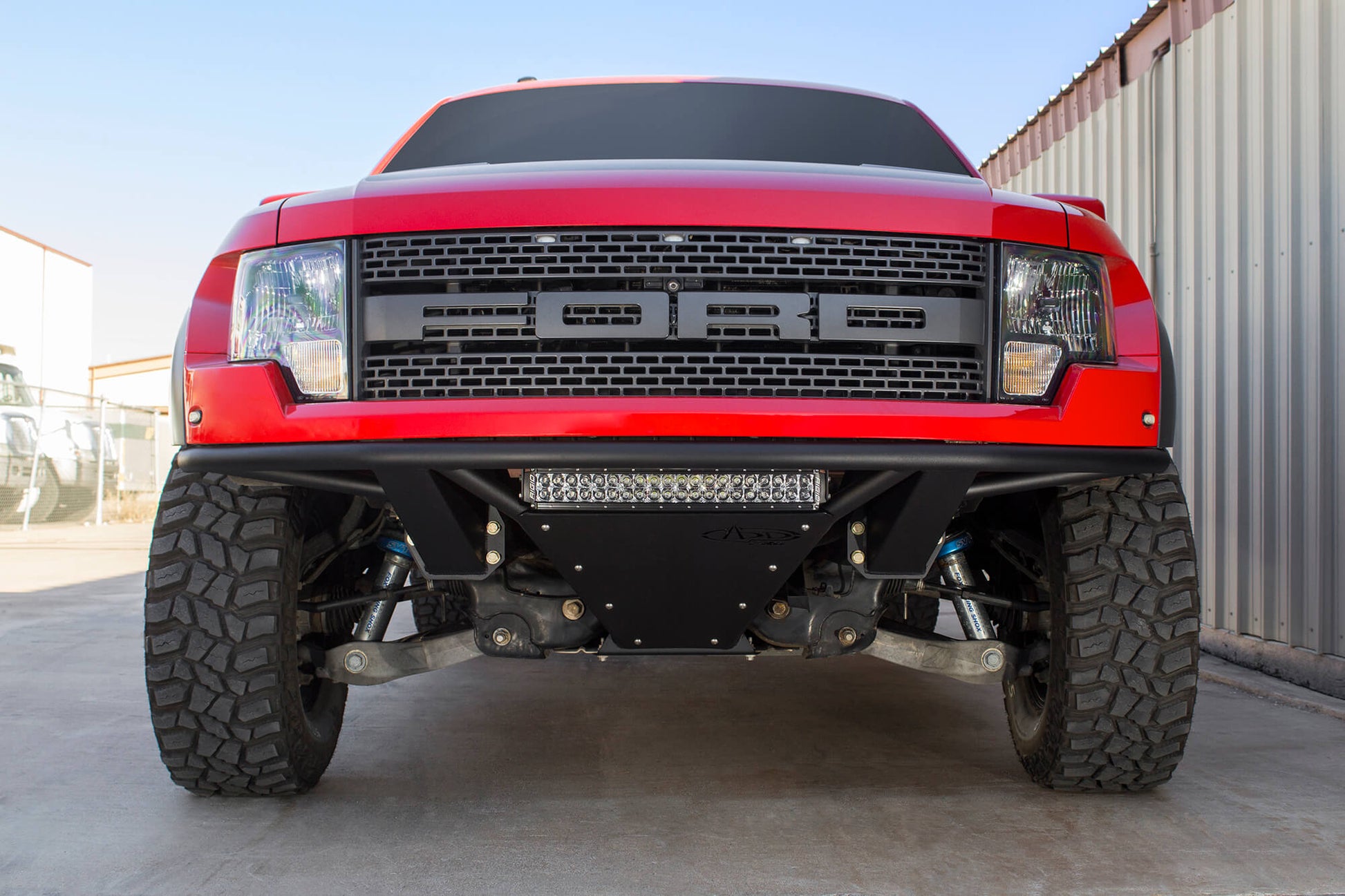 Installed on Car Front View ADD PRO Front Bumper | 2010-2014 Ford F-150 Raptor | Heritage