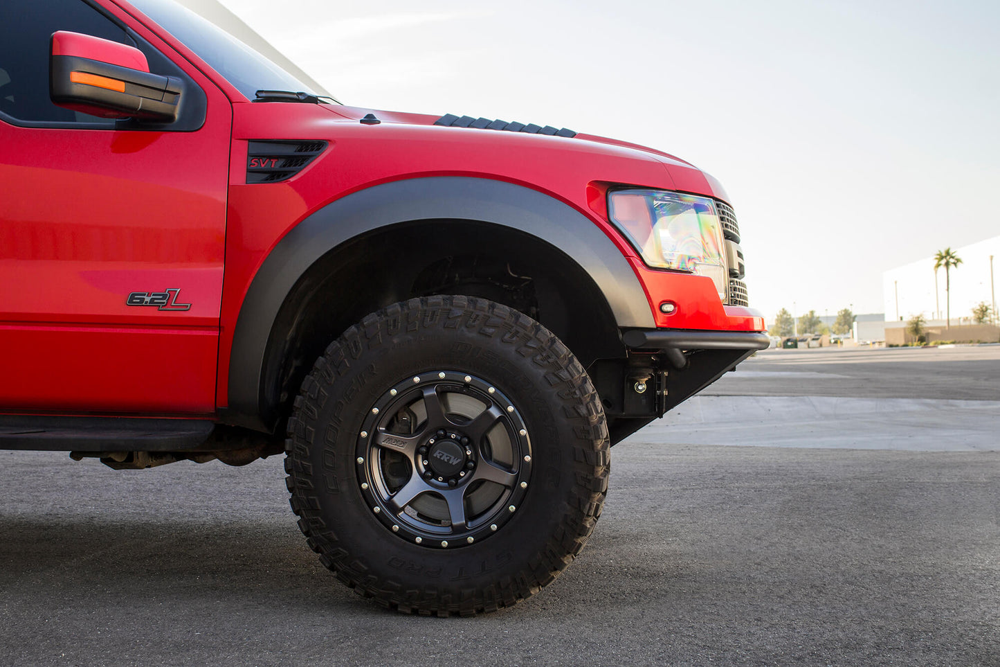 Installed on Car Side View ADD PRO Front Bumper | 2010-2014 Ford F-150 Raptor | Heritage