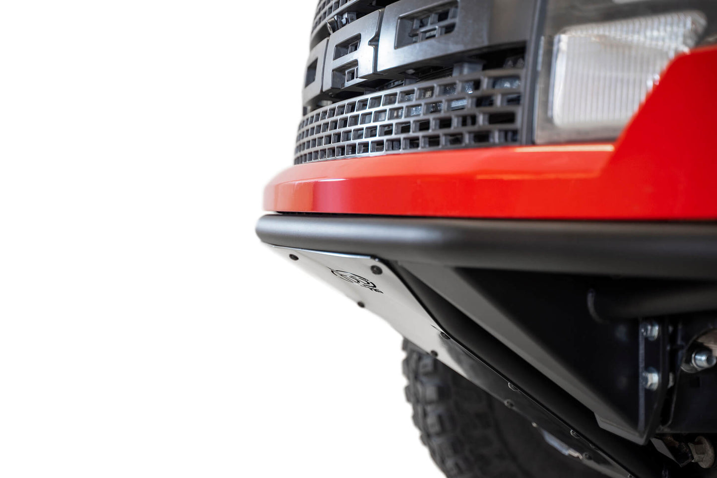 Installed on Car Close View ADD PRO V2 Front Bumper | 2010-2014 Ford Raptor | Heritage