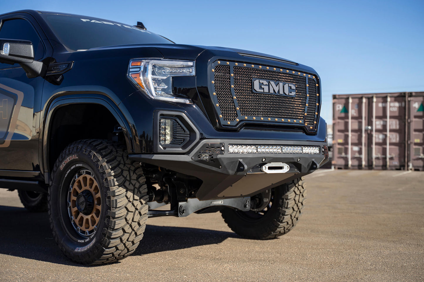Installed on Car ADD GMC Stealth Fighter Front Bumper | Heritage | 2019-2021 Sierra 1500