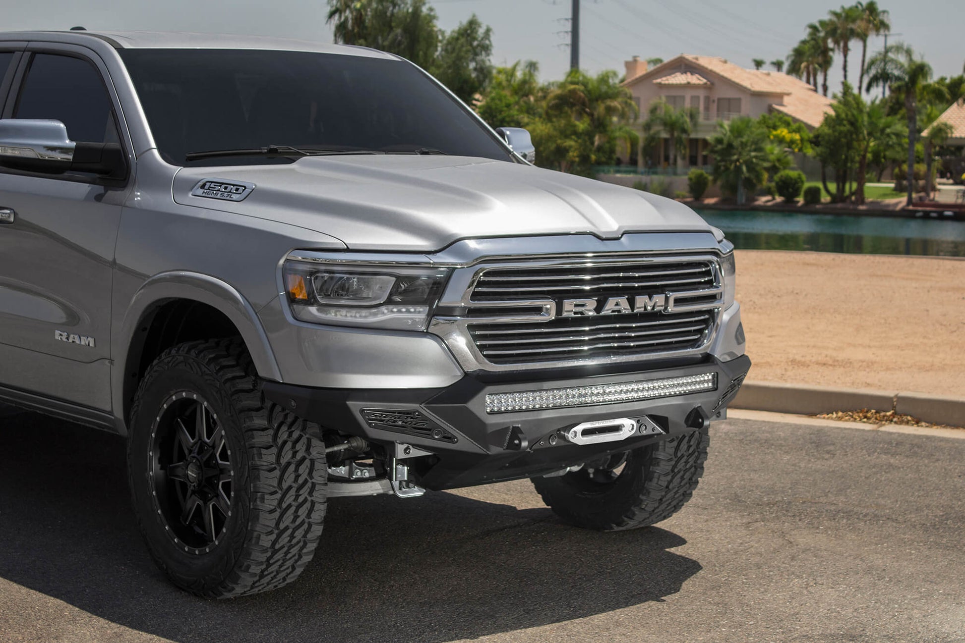 Installed on Car ADD Stealth Fighter Front Bumper | 2019-2023 RAM 1500