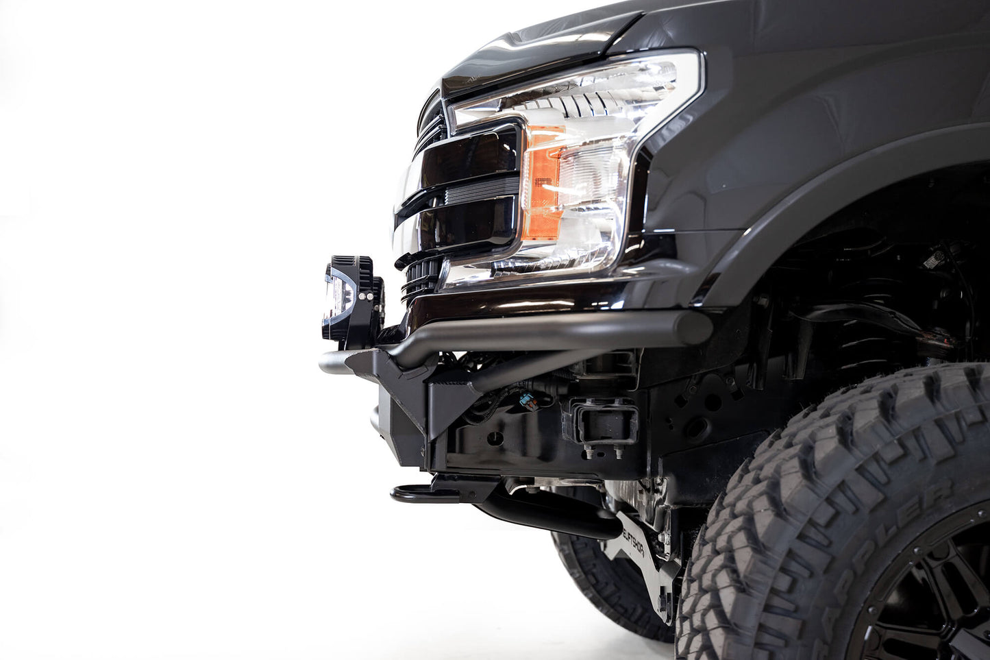 Side View of Installed ADD PRO Bolt-on V1 Front Bumper | 2018-2020 Ford F-150