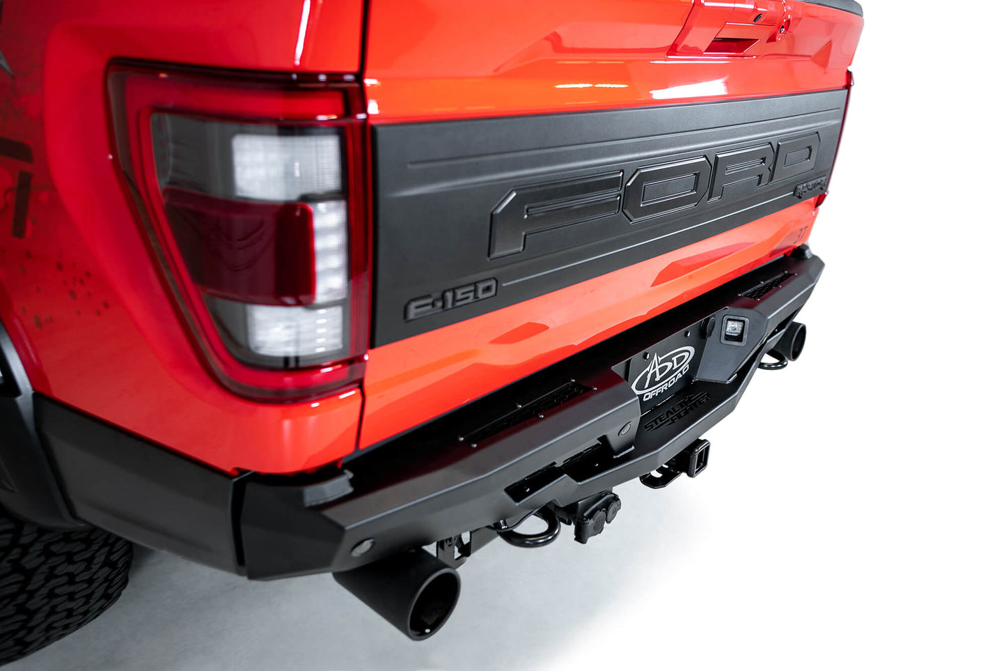 Installed on Car ADD Ford R Stealth Fighter Rear Bumper | 2021-2023 F-150 Raptor