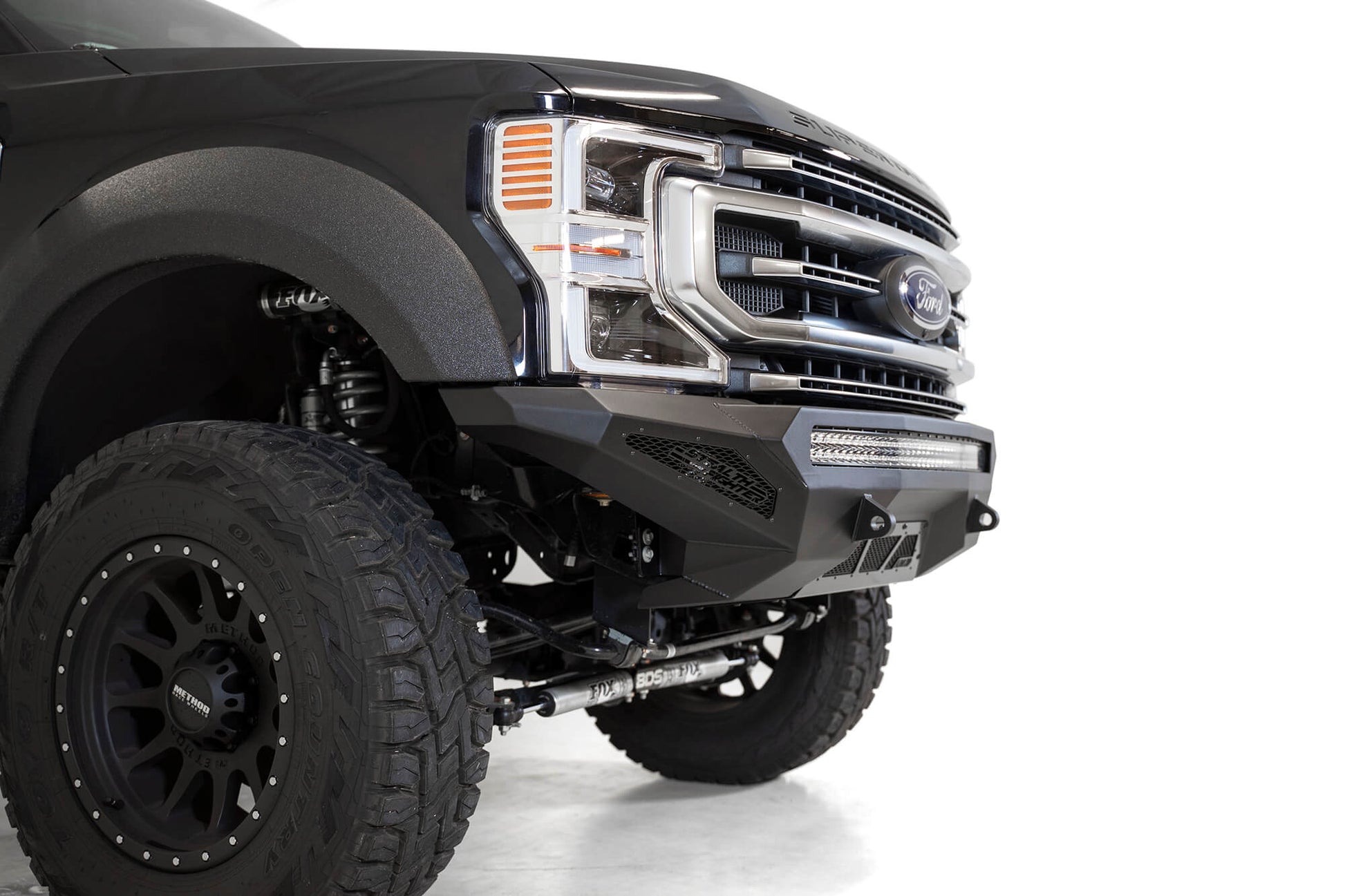 Side View of Installed ADD Stealth Fighter Front Bumper | 2017-2022 Ford Super Duty