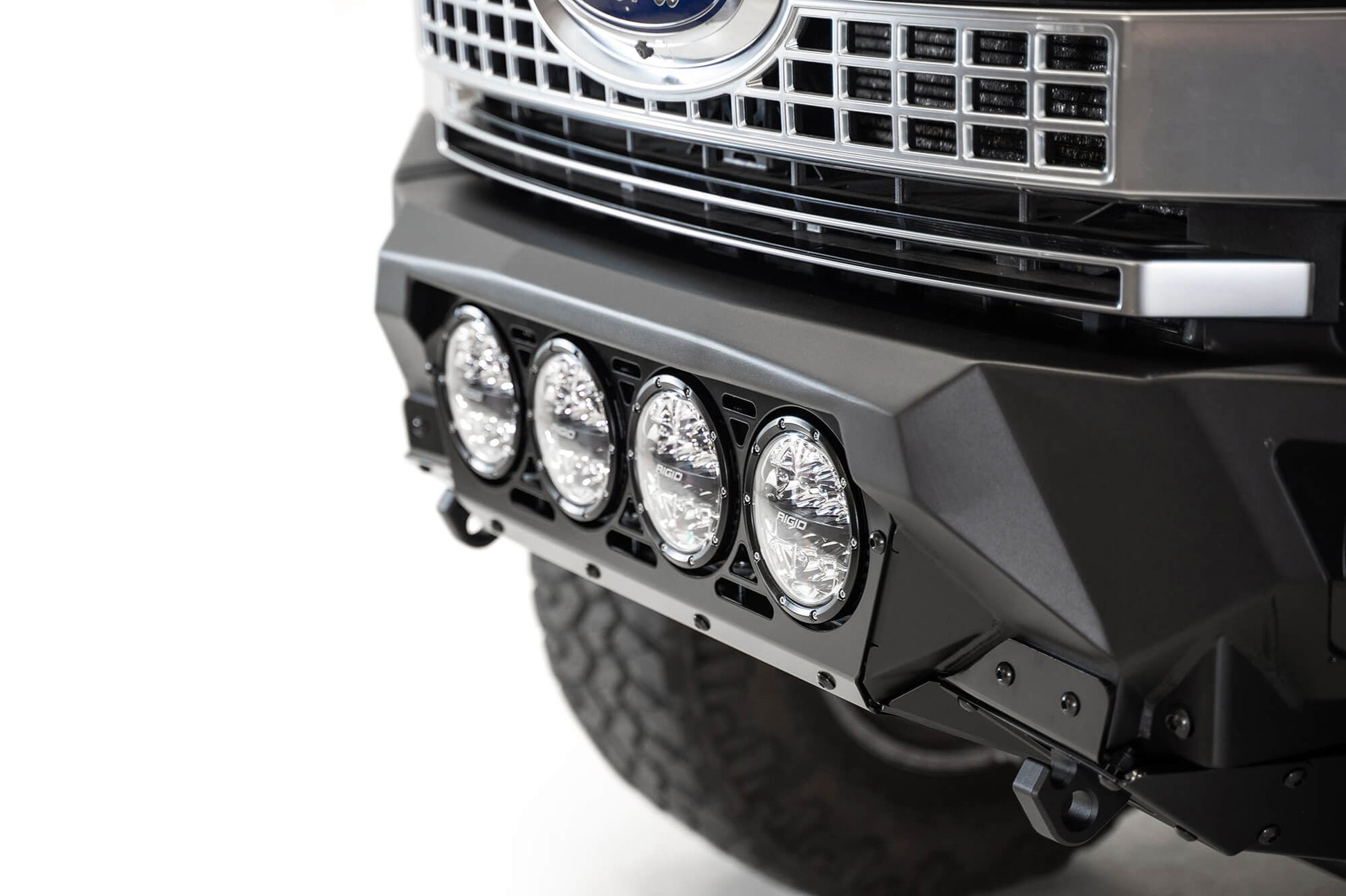 Round Lights of ADD Ford Bomber Front Bumper (RIGID) | 2017-2022 Super Duty