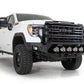 Installed on Car with White Round Lights ADD GMC Bomber HD Front Bumper | 2020-2023 Sierra 2500/3500