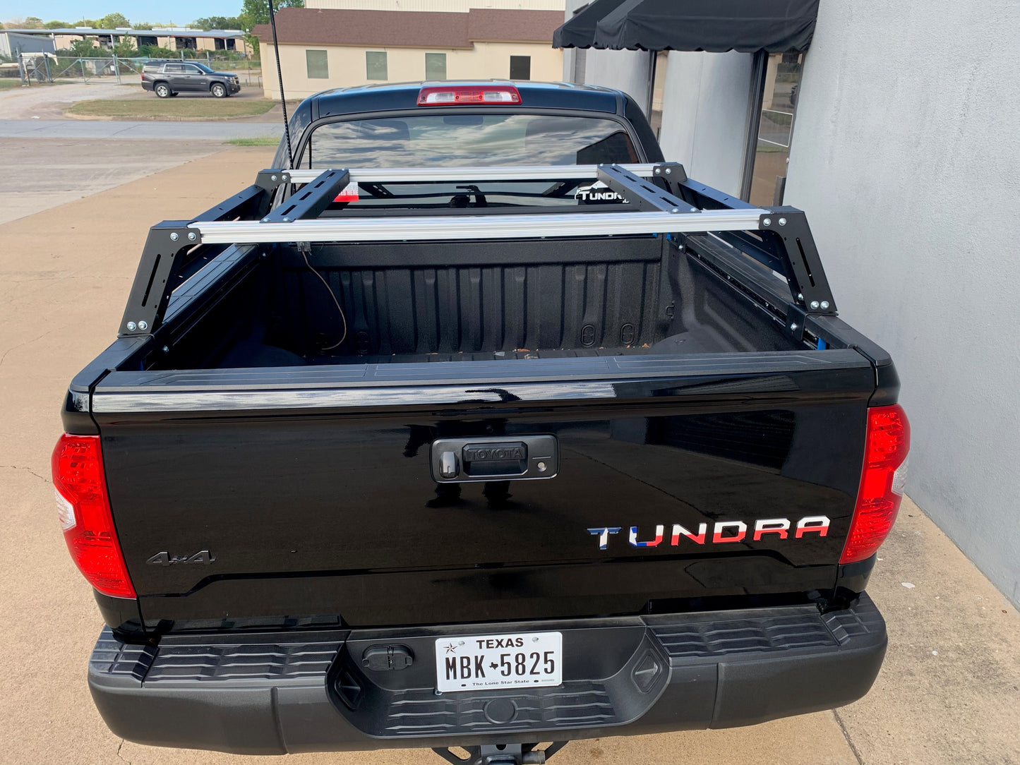 Installed on Car Cali Raised Toyota Overland Bed Rack | 2014-2021 TUNDRA