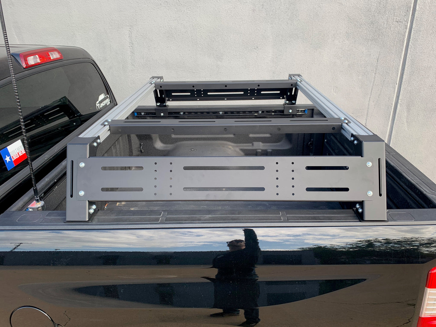 Installed on Car Cali Raised Toyota Overland Bed Rack | 2014-2021 TUNDRA