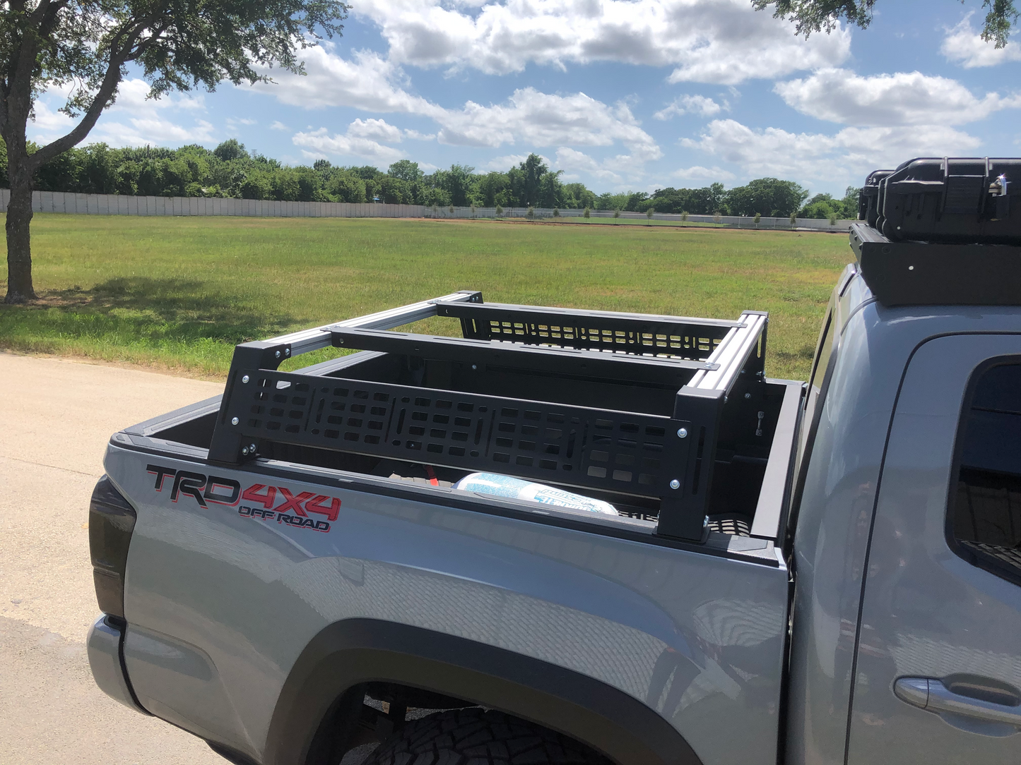 Installed on Car Running Cali Raised Overland Bed Rack | 2005-2023 Toyota Tacoma