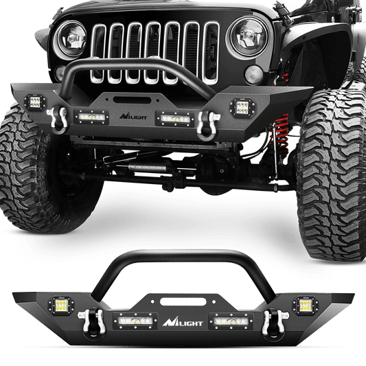 Nilight Front Bumper Kit A For 2007-2018 Jeep Wrangler JK
