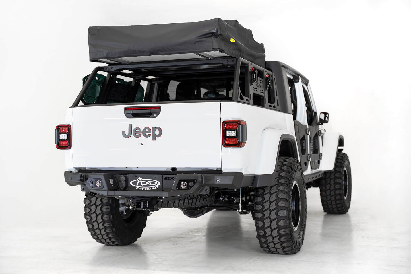 Installed on Car ADD 2020-2023 Jeep Gladiator JT Stealth Fighter Rear Bumper