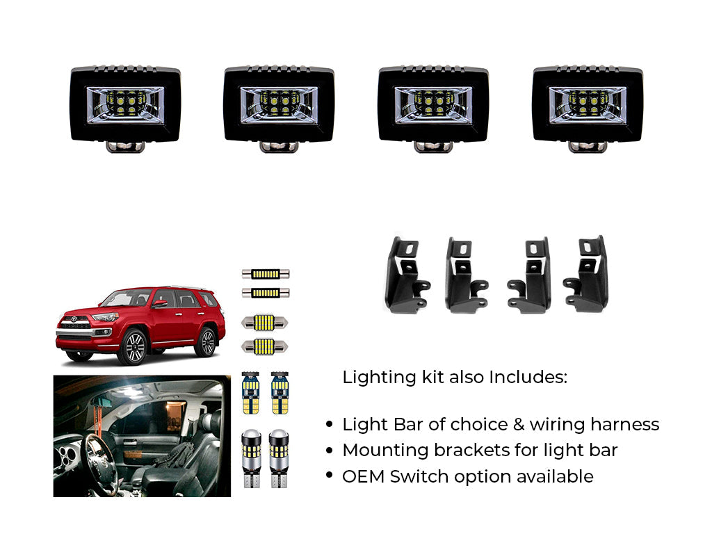 Lighting Kit Description of Cali Raised Premium Roof Rack | 2010-2023 Toyota 4Runner