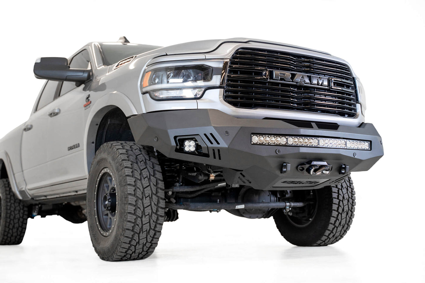 Installed on Car ADD Stealth Fighter Front Bumper | 2019-2023 RAM 2500/3500