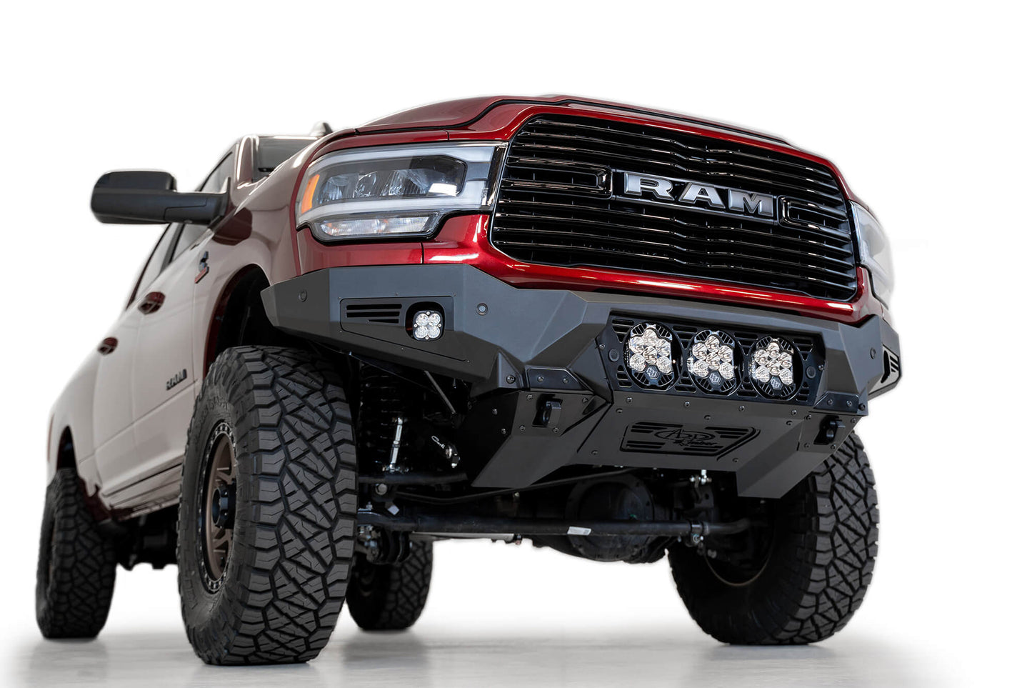 Installed on Car ADD Bomber Front Bumper (Baja Designs) | 2019-2023 RAM 2500/3500