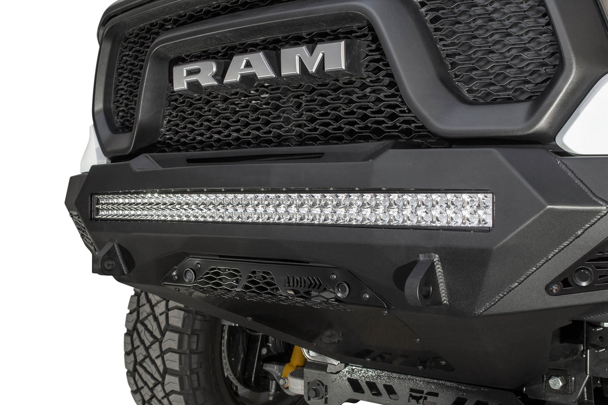 Installed Light Bar on ADD Stealth Fighter Front Bumper | 2019-2023 RAM Rebel