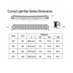 Curved Double Row LED Light Bar