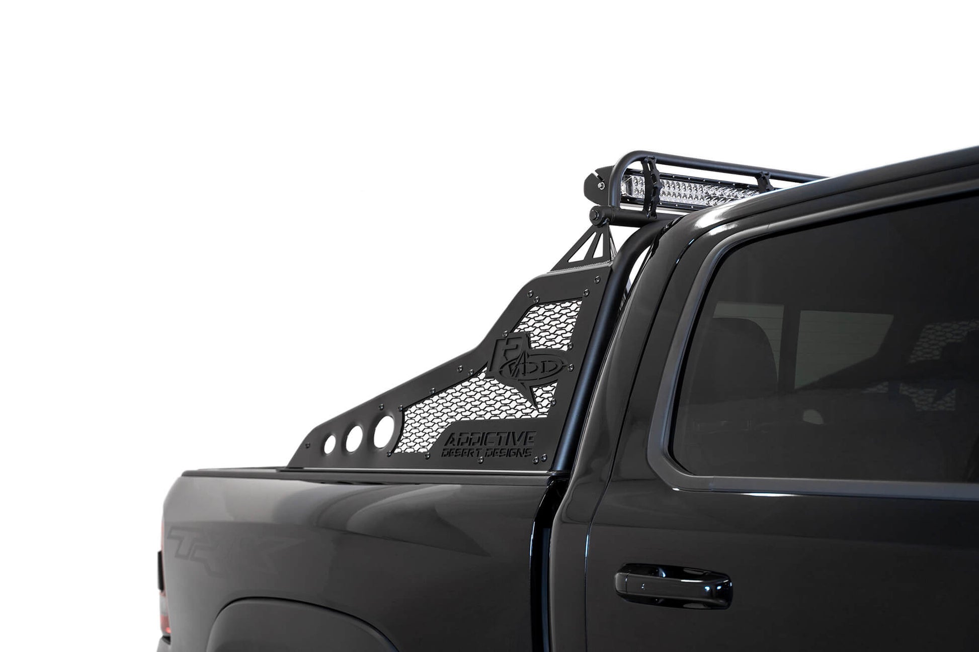 Installd on Car View from Side Front ADD Ram Race Series Chase Rack | 2021-2023 1500 TRX