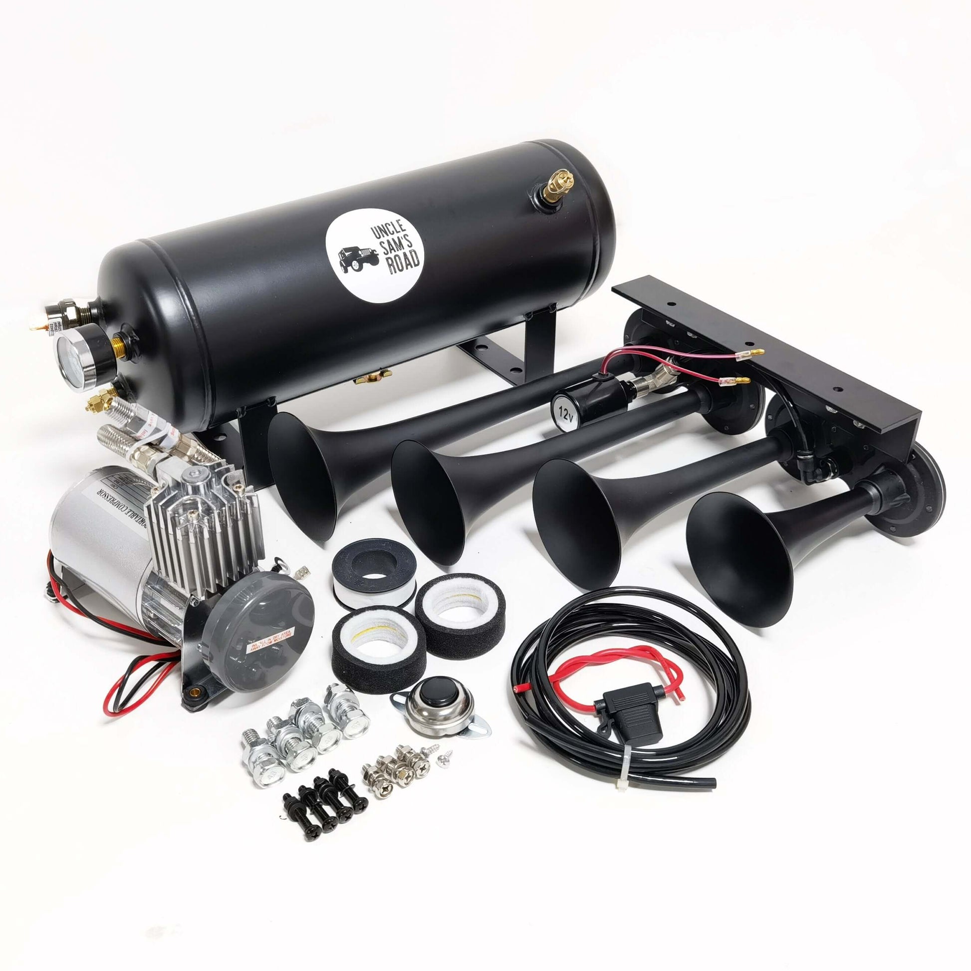 [UNIQUE OFFER] MasterBlaster 1.5Gal Horn Kit 4-Second Honk Time 